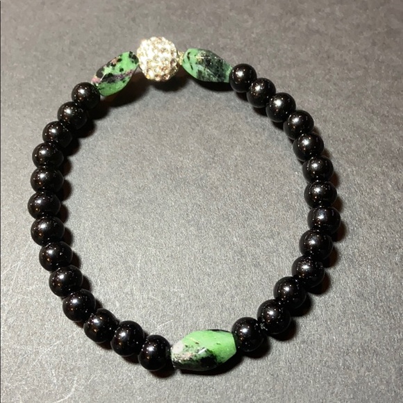 Tourmaline, Jasper & Swarovski Chakra Bracelet - Picture 4 of 6